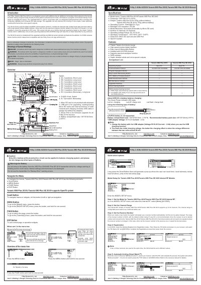 FrSky Taranis X9D Plus 2019/SE 2019 User Manual - cover page