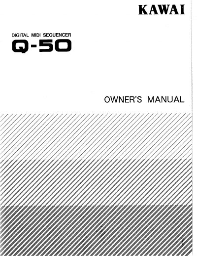 Kawai Q-50 Digital MIDI Sequencer Owner's Manual - cover page