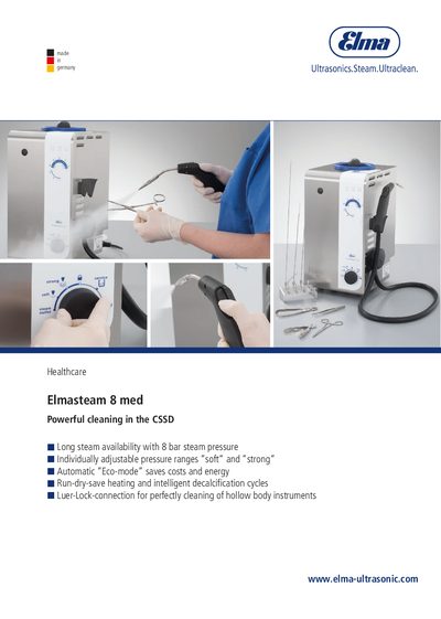 Elma 8 med Steam Jet Cleaner Product Leaflet - cover page