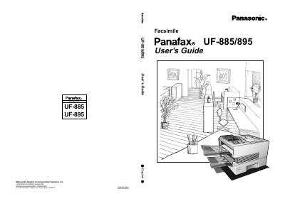 Panasonic UF-885/895 Facsimile User's Guide