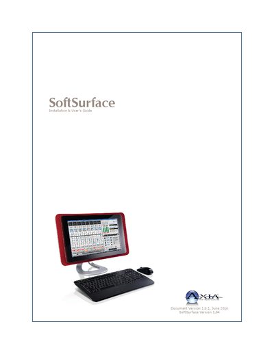 Axia Audio SoftSurface 1.04 Installation and User's Guide - cover page