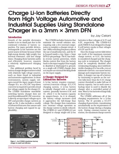 Linear Technology LT3650 Datasheet - cover page