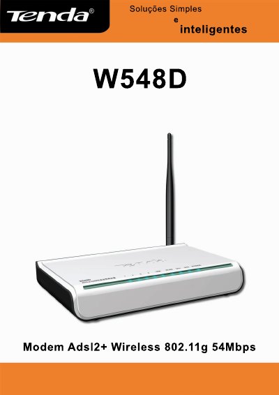 Tenda W548D Wireless Router User Guide - cover page