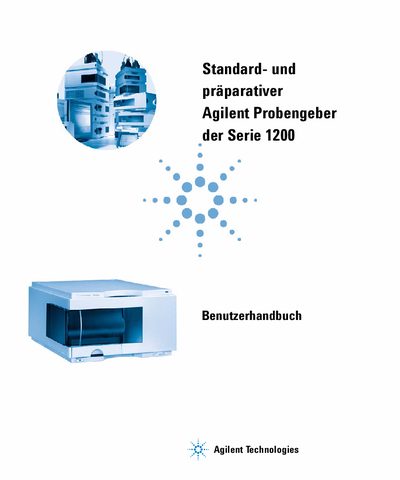 Agilent 1200 Series Autosampler User Manual - cover page