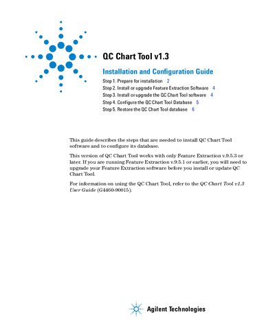 Agilent QC Chart Tool v1.3 Installation Guide