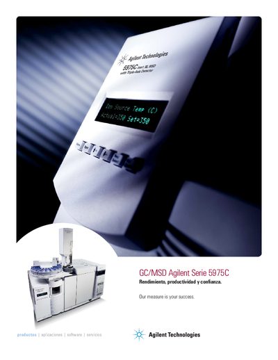 Agilent Spanish version-Update 5975 brochure Series-5989-7827ES Manual - cover page