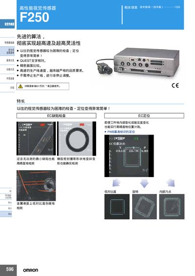 Omron F250 Sensor User Manual - cover page