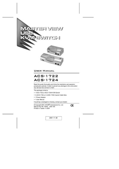 ATEN ACS-1722/1724 User Manual - cover page
