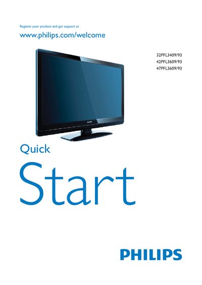 Philips 32PFL3409/93, 42PFL3609/93, 47PFL3609/93 User Manual - cover page
