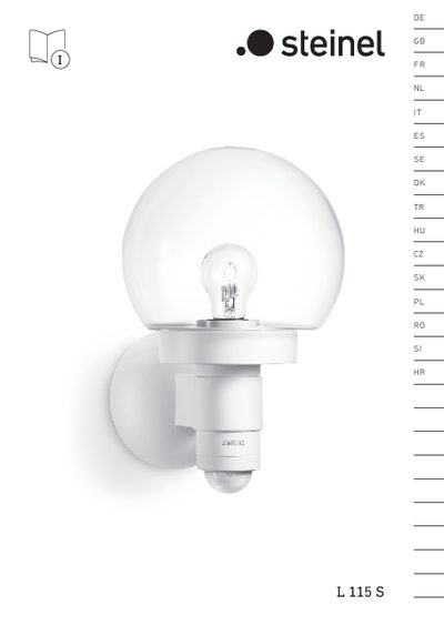 STEINEL L 115 S Sensor Light User Manual - cover page