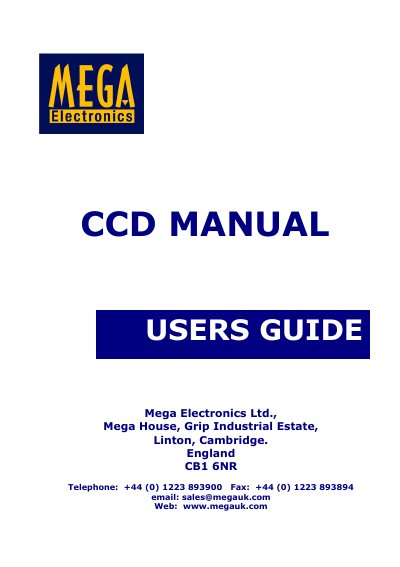 Bungard CCD User Manual - cover page