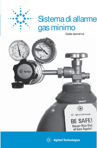 Agilent Low Gas Alarm System Operation Guide (G7311A/G3374A) - cover page