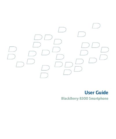 BlackBerry 8300 Smartphone User Guide - cover page
