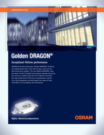 OSRAM Golden DRAGON Product Leaflet - cover page