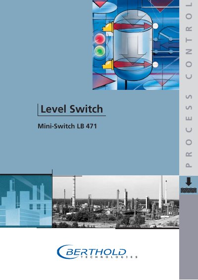 Berthold LB 471 Technology Data Sheet - cover page