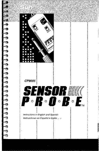 Sunpro CP9085 Sensor Probe User Manual - cover page
