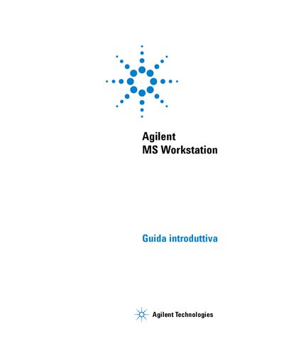 Agilent MS Workstation Introduction Guide - cover page