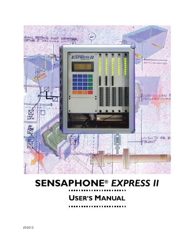 Sensaphone Express II User's Manual - cover page