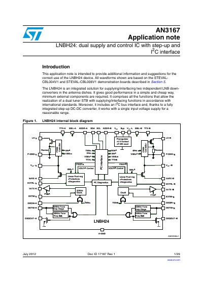 undefinedST AN3167 Application note handbook - cover page