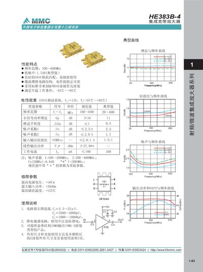 HBM HE383B-4 Integration Broadband Amplifier User Manual - cover page