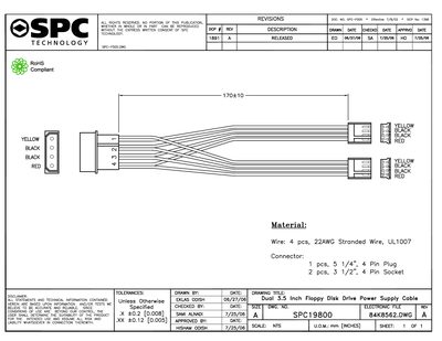 SPC SPC19800 Data Sheet - cover page