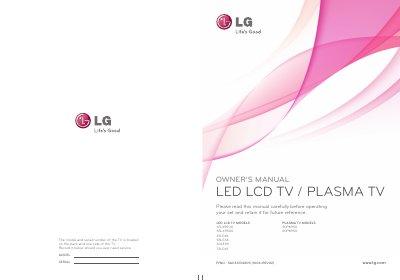 LG 47LX9500 55LX9500 47LEX8 55LEX8 60LEX9 72LEX9 50PK950 60PK950 user manual