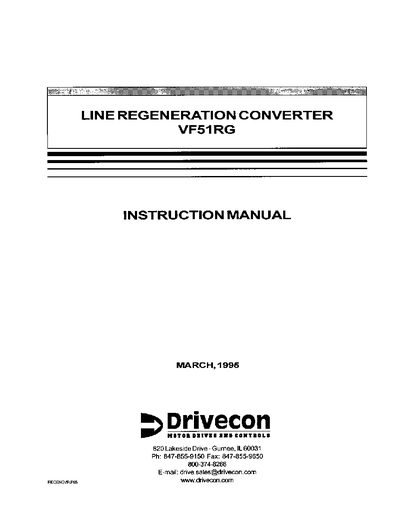 Drivecon VF51RG Instruction Manual