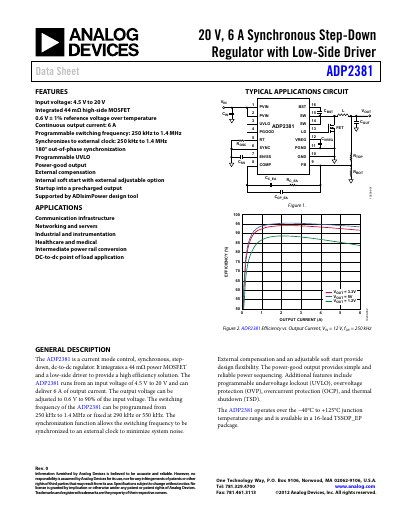 ANALOG DEVICES ADP2381handbookRev 0 - cover page
