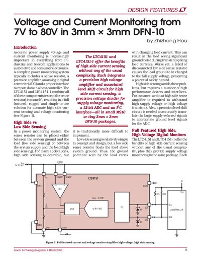 linear DESIGN FEATURES LTMag-V18N01-02-LTC4151-Z_Hou service manual