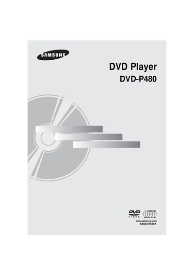 Samsung DVD-P480 DVD Player User Manual - cover page