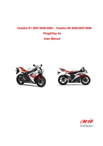 AIM MXL Plug&Play Kit User Manual for Yamaha R1/R6 - cover page