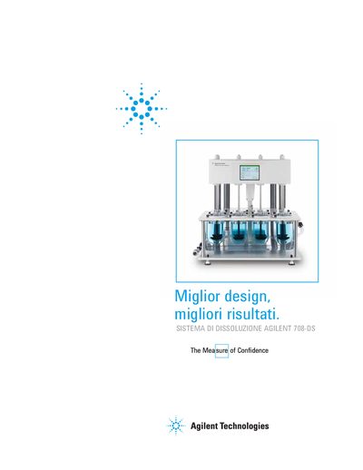 Agilent Italian version - 708-DS 709-DS Dissolution Apparatus Brochure Manual - cover page