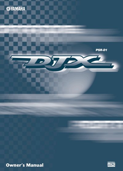YAMAHA PSR-D1 OWNER'S MANUAL - cover page