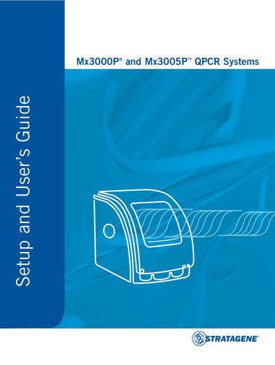 Stratagene Mx3000P and Mx3005P QPCR Systems Setup and User Guide - cover page