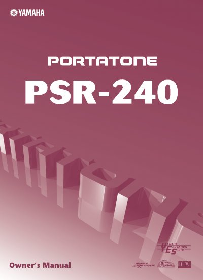Yamaha PSR-240 Portable Keyboard Owner's Manual