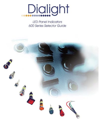 Dialight 600 Series LED Panel Mount Indicators Product Leaflet - cover page