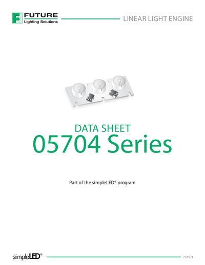 Future Lighting Solutions 05704 Linear Light Engine Datasheet - cover page