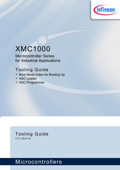 Infineon XMC1000 Microcontroller Tooling Guide - cover page