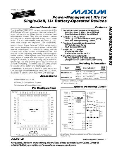 Maxim MAX8662/MAX8663 Datasheet - cover page