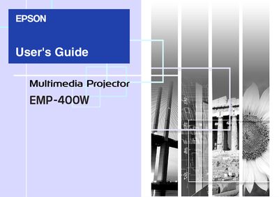 Epson EMP-400W Multimedia Projector User Manual - cover page