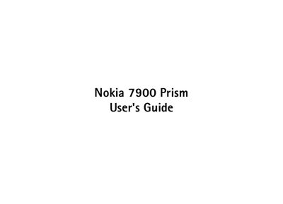 Nokia 7900 Prism User's Guide
