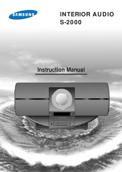 Samsung S-2000 Compact Disc Player User Manual - cover page