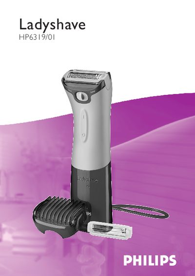 Philips HP6319/01 Ladyshave User Manual - cover page