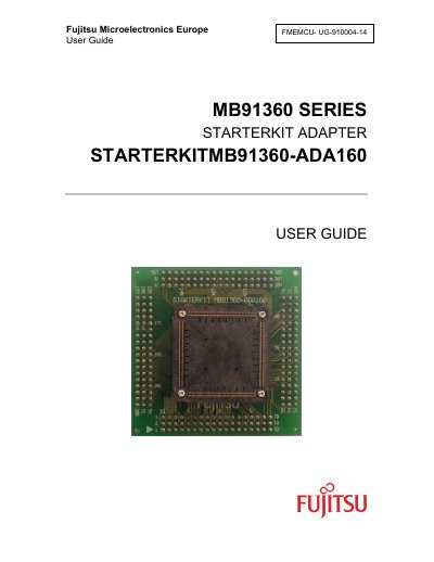 Fujitsu MB91360 Series Starter Kit Adapter User Guide - cover page