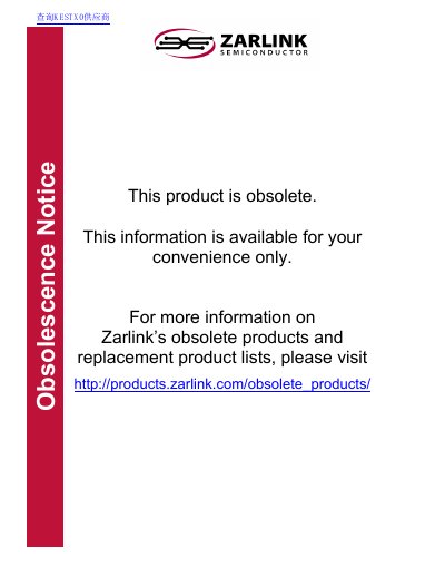 Zarlink KESTX01 ASK Transmitter IC Datasheet - cover page