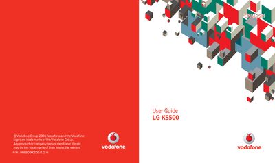 LG KS500 Phone User Manual - cover page