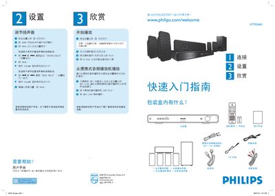 Philips HTR3465 Digital AV Receiver Quick Start Guide