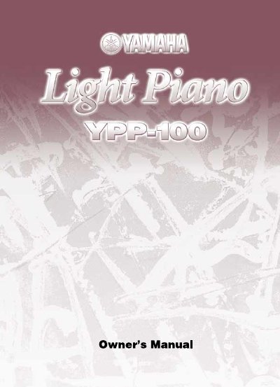 Yamaha YPP-100 Keyboard User Manual - cover page