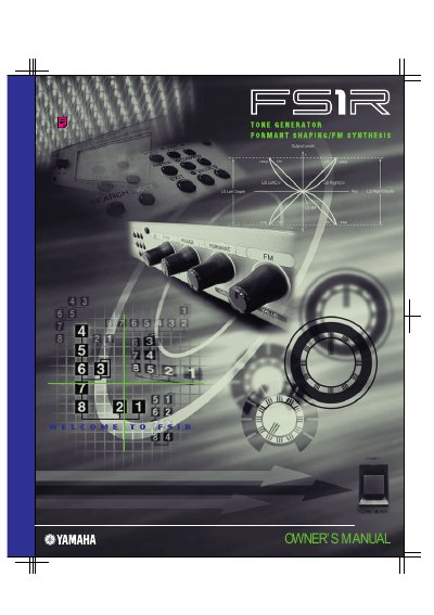 Yamaha FS1R Tone Generator Owner's Manual - cover page