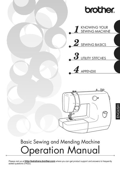 Brother Basic Sewing and Mending Machine Operation Manual - cover page